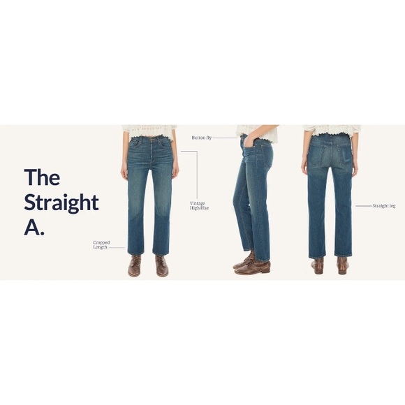 The Great. The Straight A jeans pants washed black 24 gray urban re/done denim - Picture 3 of 8